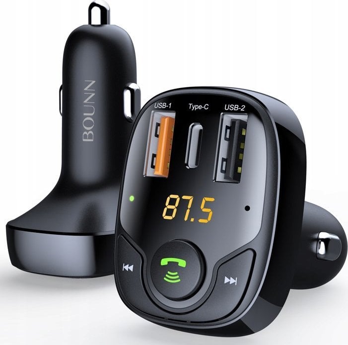 Ładowarka Bounn Åadowarka samochodowa USB QC3.0+TYPE C 3A+USB 1A