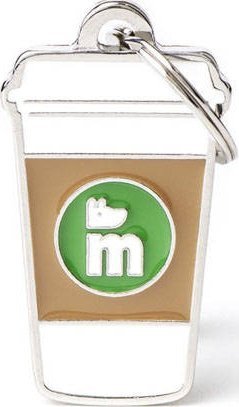 Zawieszka Adresówka Identyfikator z grawerem dla psa i kota kawa