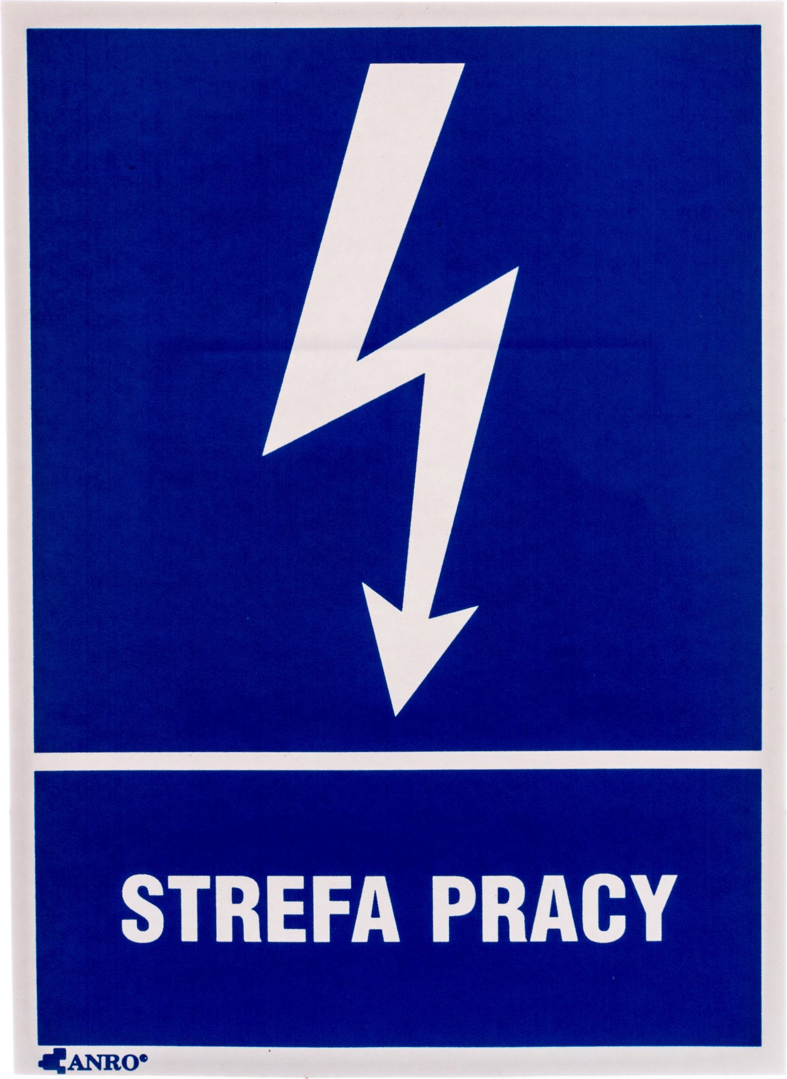 ANRO Tabliczka ostrzegawcza Strefa pracy 148 x 210mm (24EIA/Q4/F)