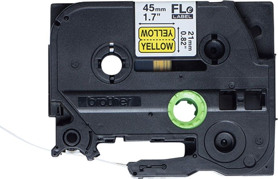 Brother BROTHER FLE6511 21MMX45MM BLCK ON YELL FLAG TAPE