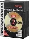 Hama Hama Slim DVD Double Jewel Case pack of 10, black 51184