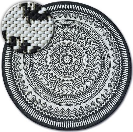 Dywany Łuszczów Dywan koło SZNURKOWY SIZAL FLAT 48695/690 WITRAŻ, koło 120 cm