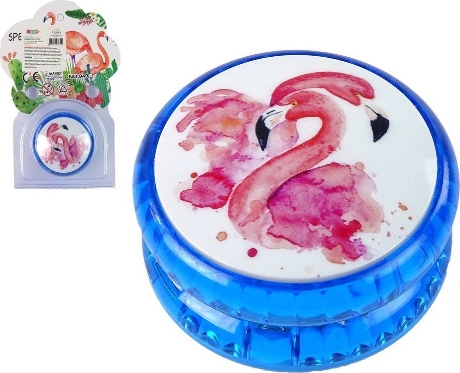 LeanToys Jojo Gra Zręcznościowa Szybkie Flaming YoYo Niebieskie