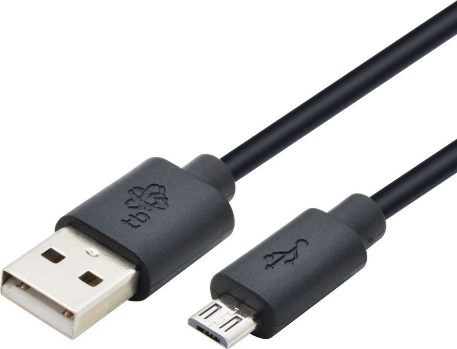 Kabel USB TB Print USB-A - microUSB 1.8 m Czarny (AKTBXKU2PBAW18B)