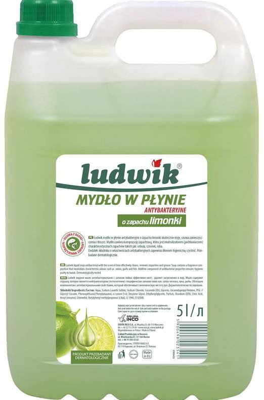 Mydło w płynie antybakteryjne o zapachu limonki 5l