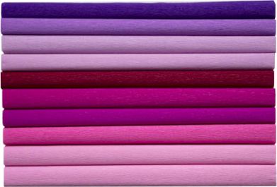 Happy Color Bibuła marszczona 25x200cm mix tonacja różowa 10szt.
