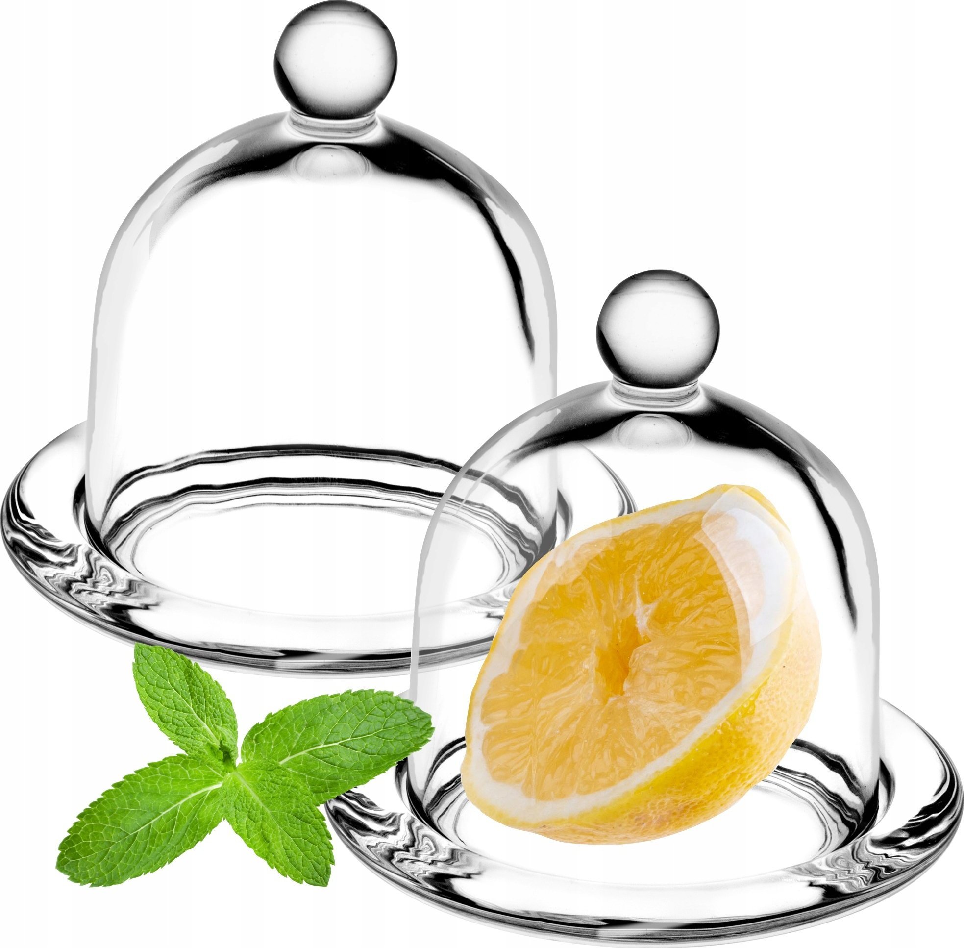 Kadax Pojemnik Na Cytrynę Pomidora Szklany Z Kloszem 2x