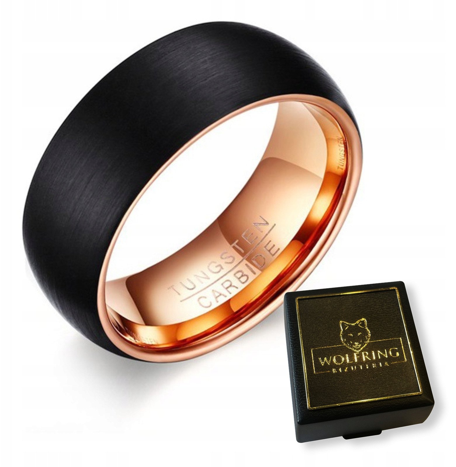 OBRĄCZKA PIERŚCIEŃ z Wolframu WOLFRING EU22 US10