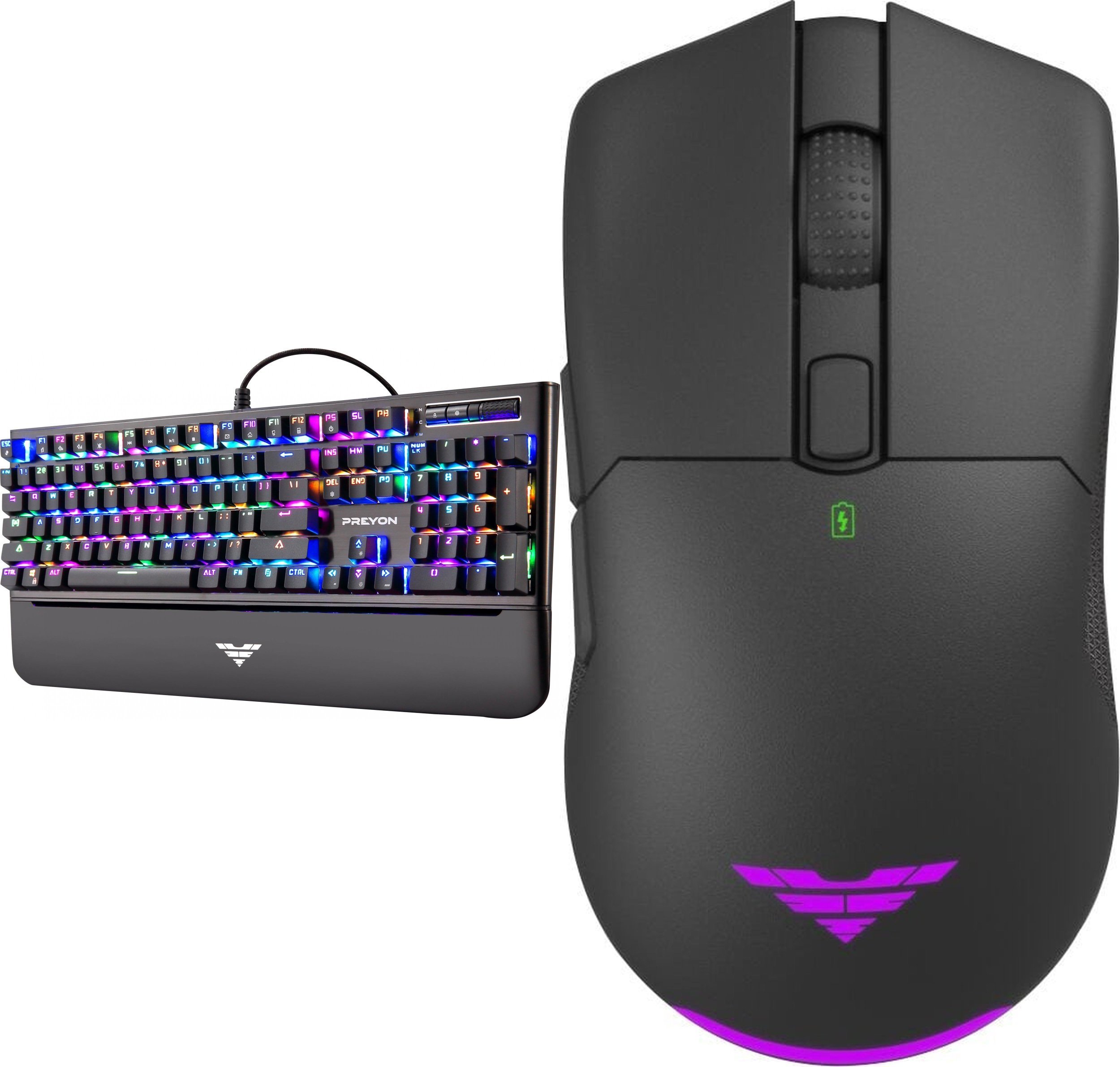 Klawiatura PREYON LONG Claw Brown (PLCB104B) + Mysz Preyon Owl Wireless (POW35B)