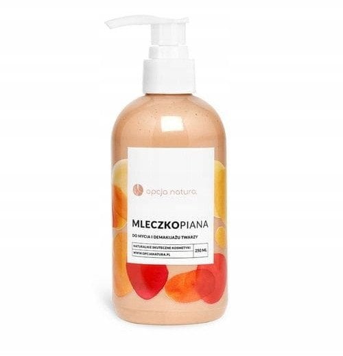 OPCJA NATURA_Mleczkopiana do mycia i demakijażu twarzy 250ml,
