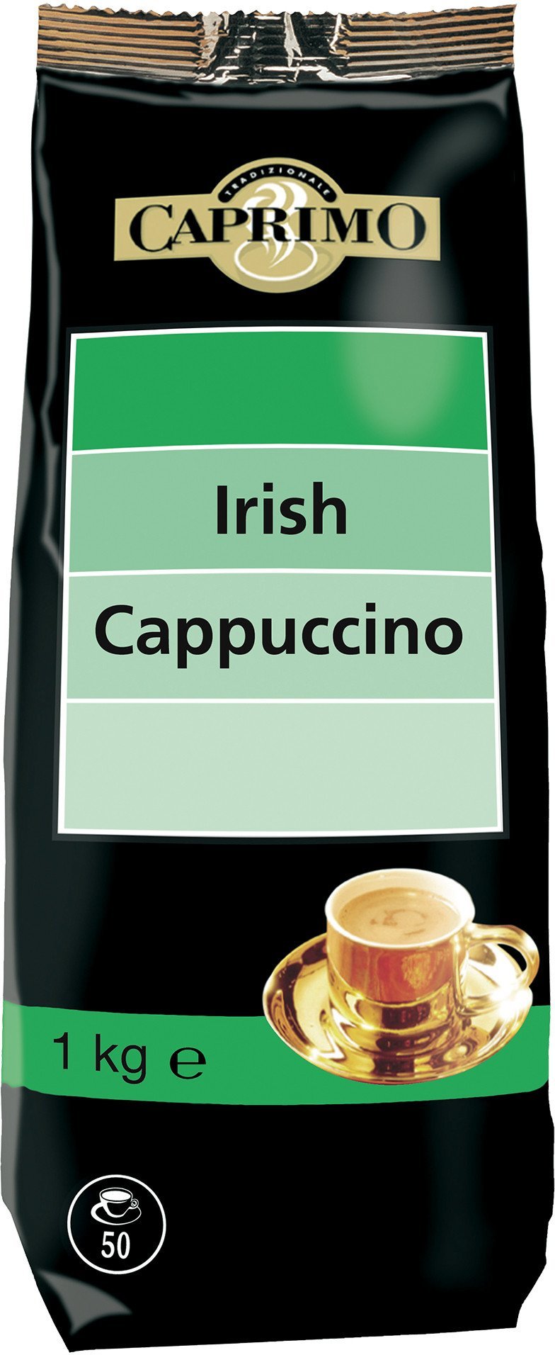 Flavored instant cocoa-based cappuccino drink