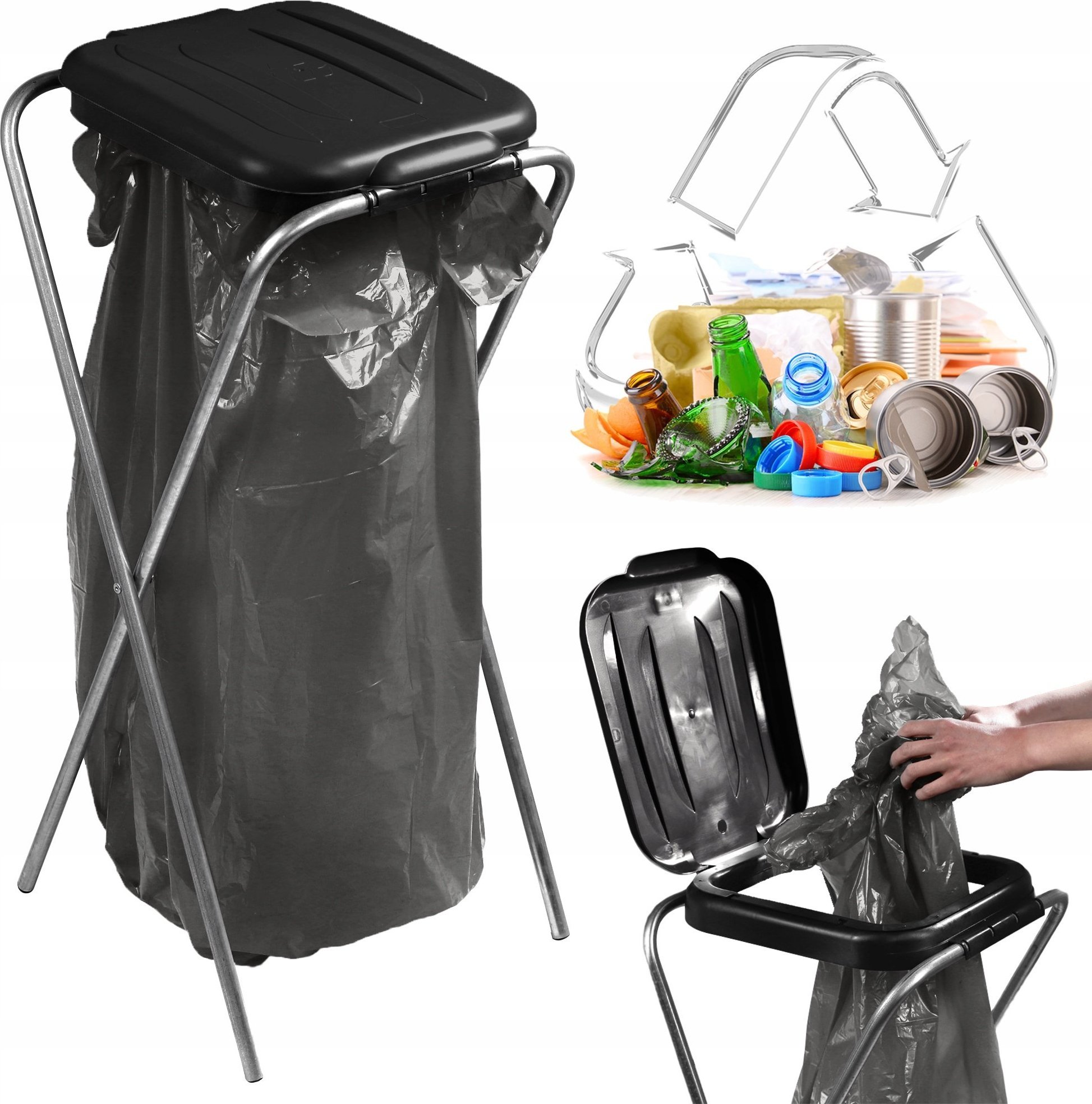 Kadax KADAX Stojak Na Worki Do Segregacji Śmieci 120L