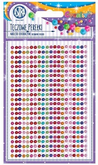 Astra NAKLEJKI DEKORACYJNE TĘCZOWE PEREŁKI KOLOROWE PEREŁKI