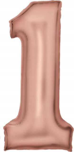 AMSCAN Balon foliowy cyfra 1 satynowy różowe złoto 86cm 9917313