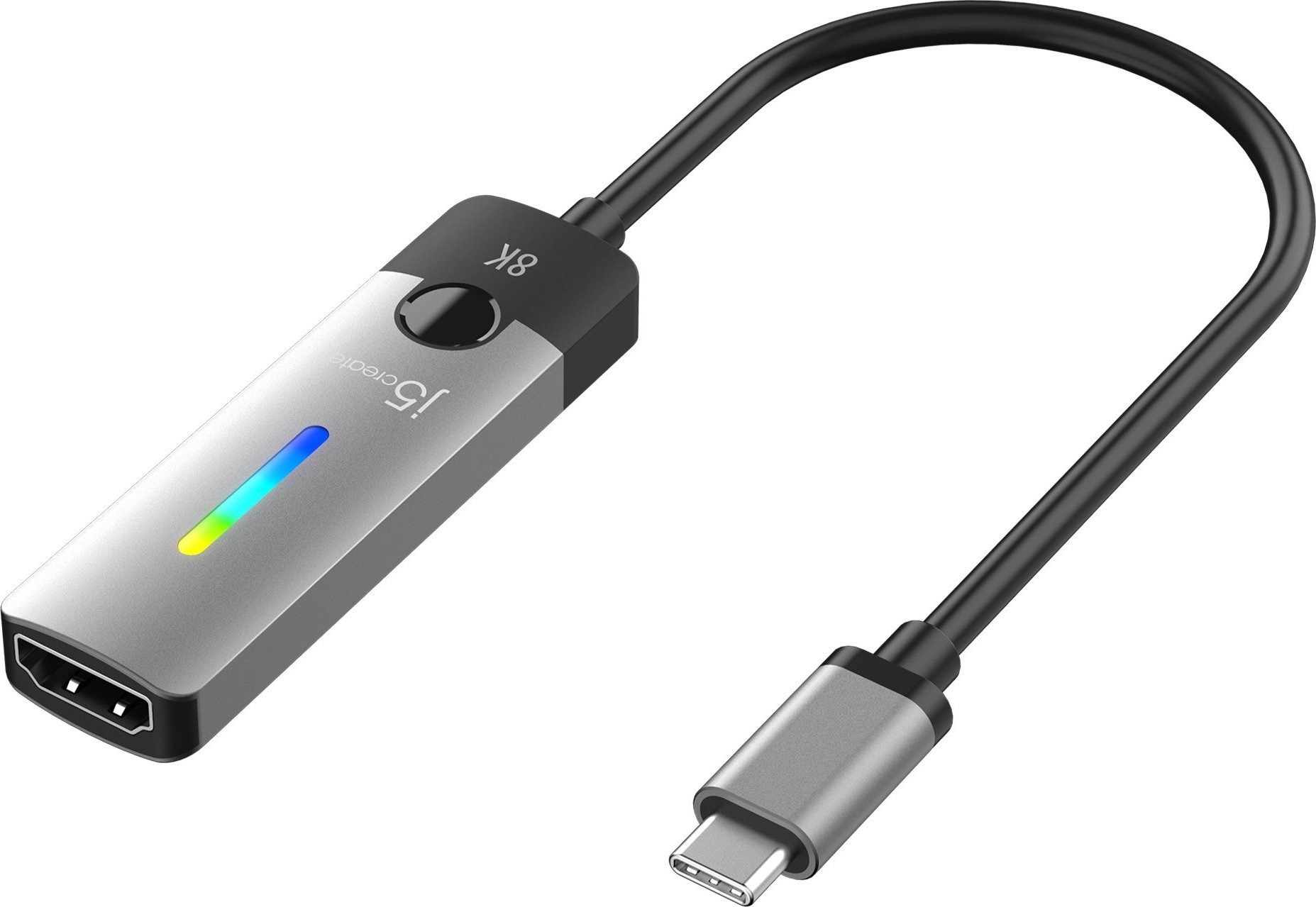 Adapter USB j5create j5create JCA157 adapter kablowy 10 m USB Type-C HDMI Czarny, Szary