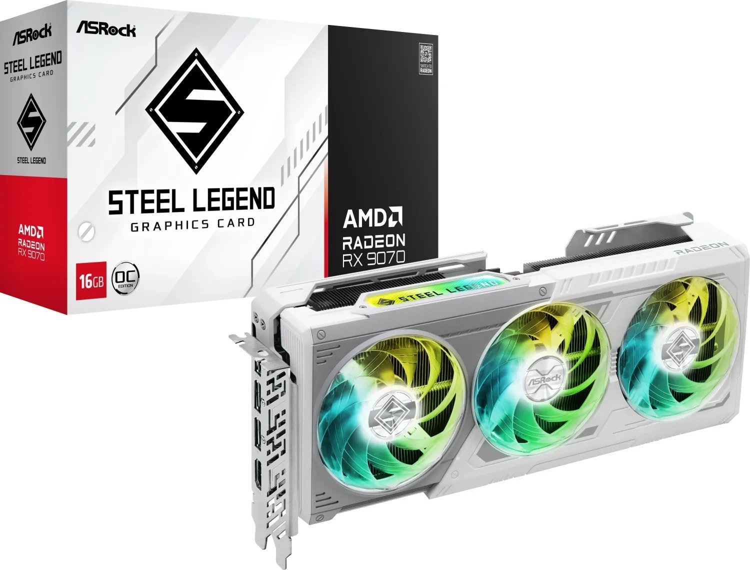 Karta graficzna ASRock Radeon RX 9070 Steel Legend 16GB GDDR6 (RX9070 SL 16GO)