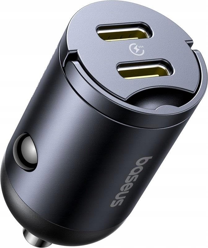Baseus Mini ładowarka samochodowa Tiny Star 2C 30W Czarny