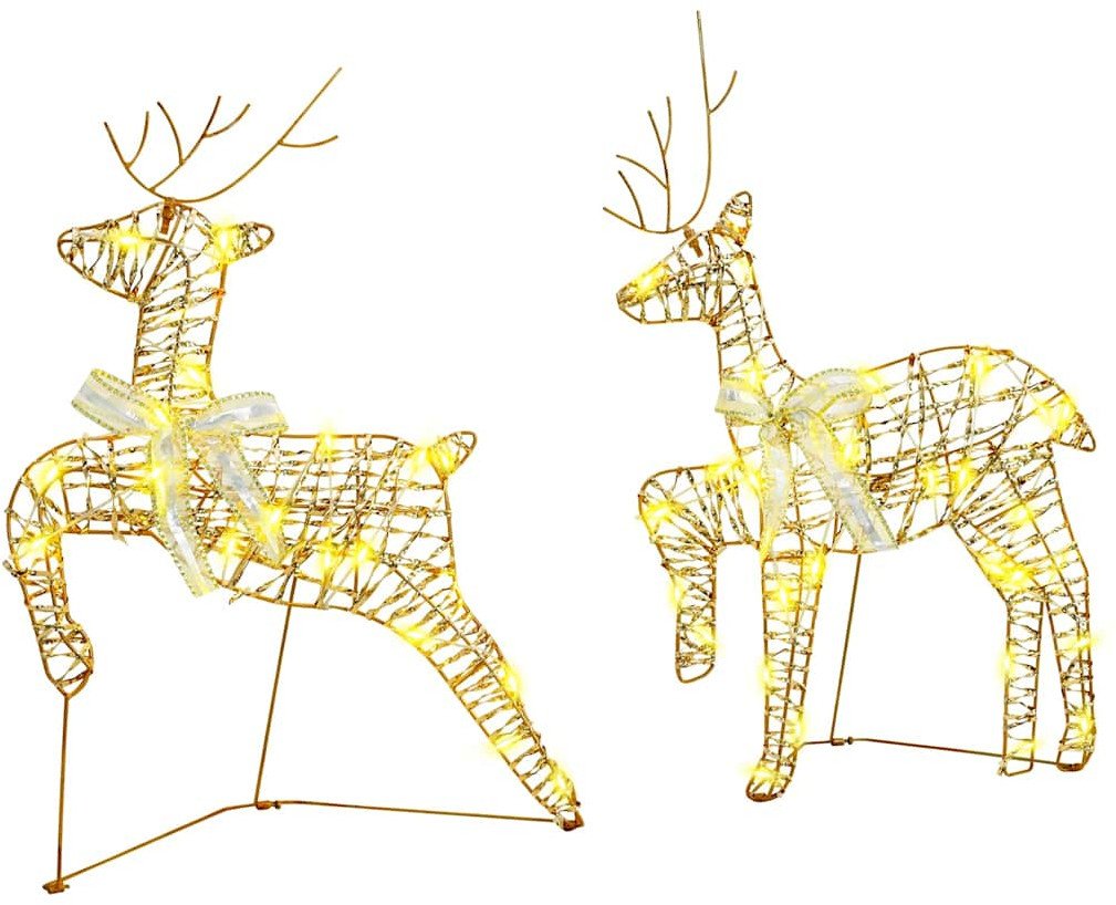 vidaXL LED Renifery z 40 diodami LED 2 pcs Ciepła biel PET