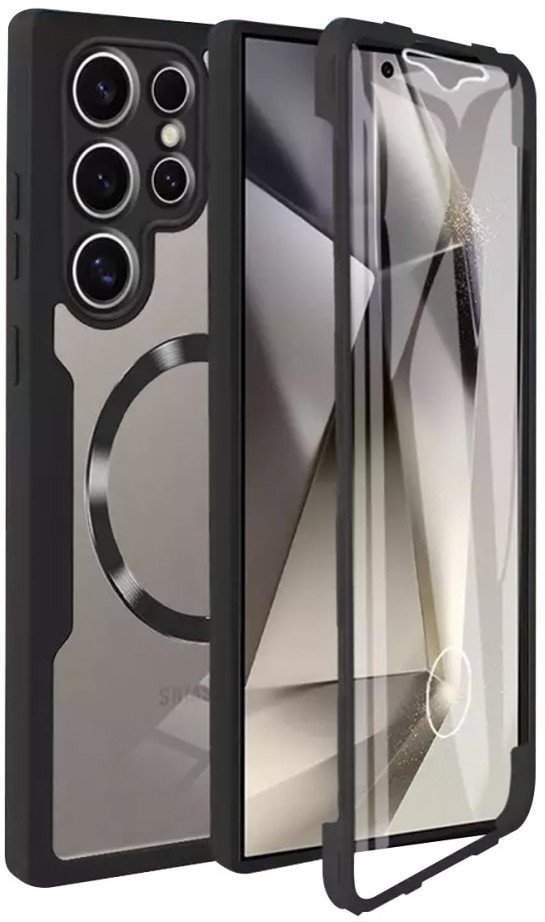 Etui pancerne Supero 360 Magsafe do Samsung Galaxy S22 Ultra, czarne