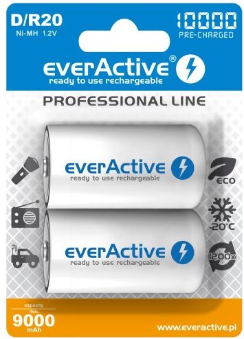 EverActive Akumulator Professional Line D / R20 10000mAh 2 szt.