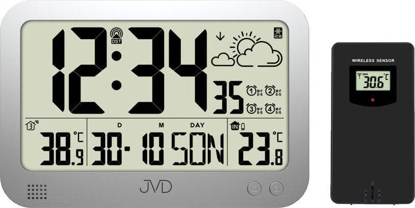 JVD Stacja pogody JVD RB3565.2 DCF77 4 alarmy