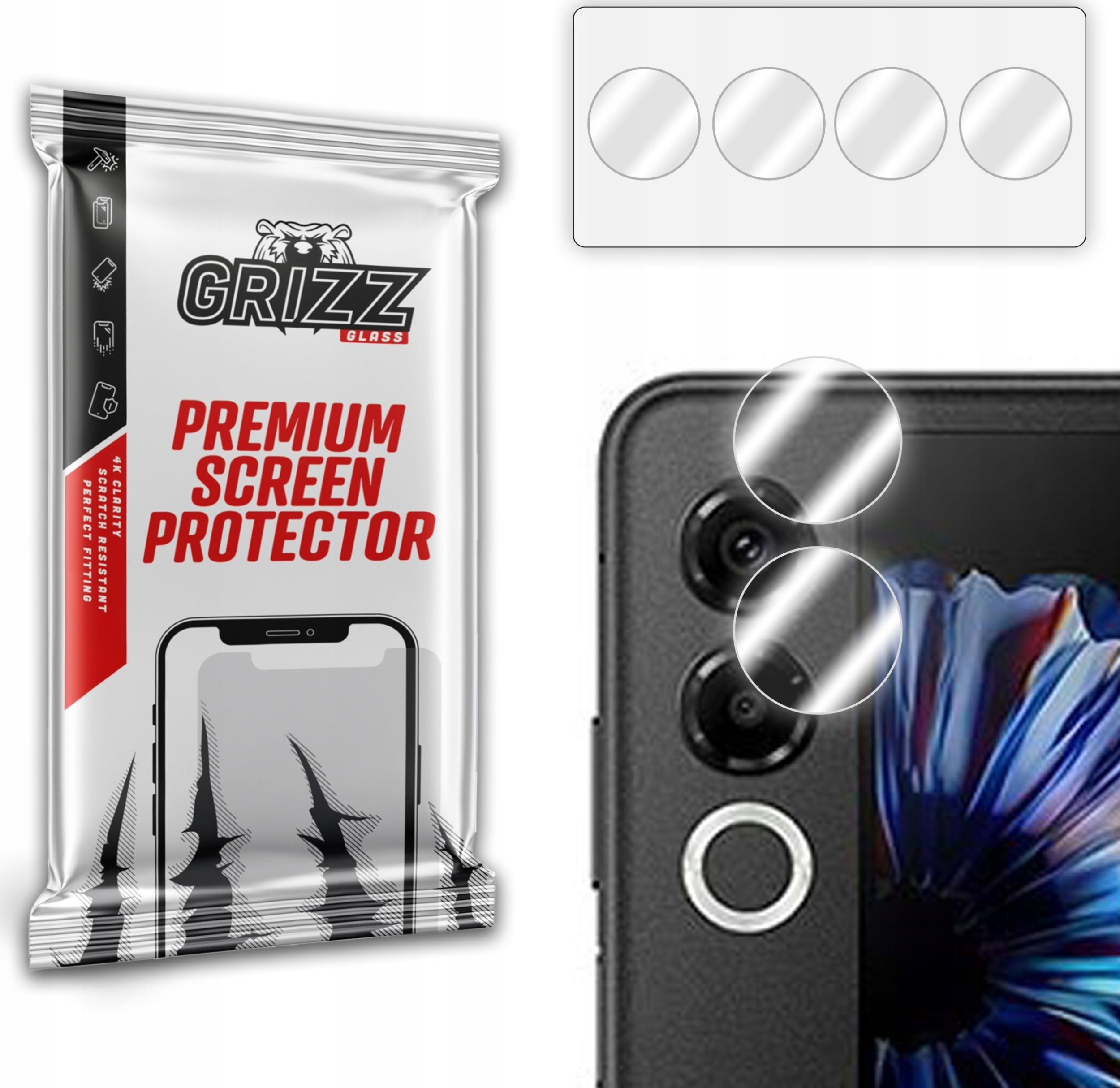 Szkło na aparat GrizzGlass HybridGlass Camera do Nubia Flip 2