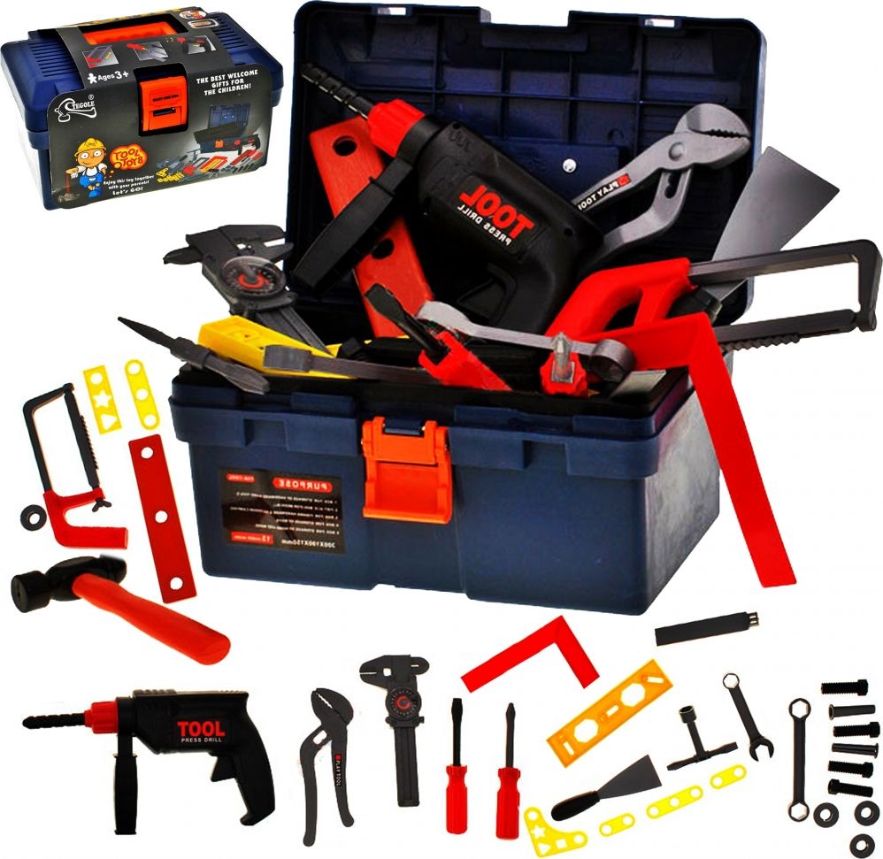 MalPlay Skrzynka z narzędziami dla dzieci plastikowa KUFEREK 32 el.