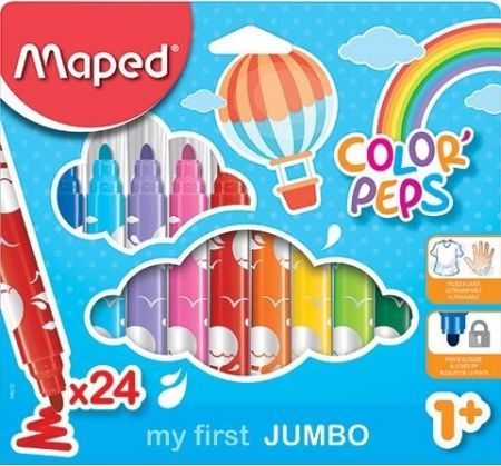 Maped Flamastry Jumbo Colorpeps 24 kolory
