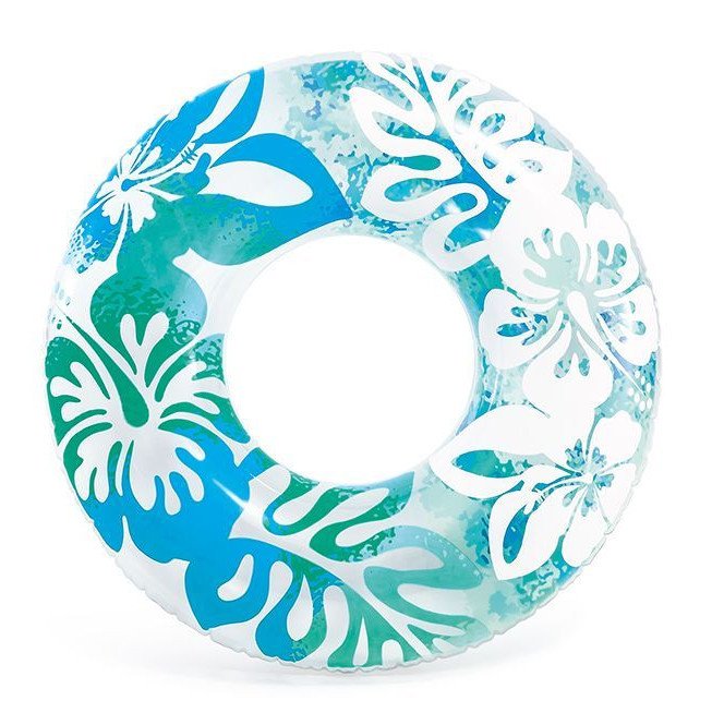 Koło dmuchane do pływania HAWAJSKIE KWIATY o średnicy 91 cm INTEX 59251 niebieskie