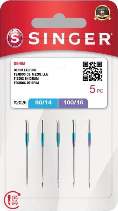 Singer Igła SINGER N2026S - 14/90-16/100 blst 5szt jeans