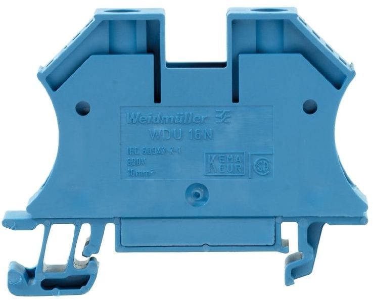 Weidmuller Złączka zaciskowa przelotowa 2-przewodowa 16mm2 niebieska WDU 16N BL 50szt (1036180000)
