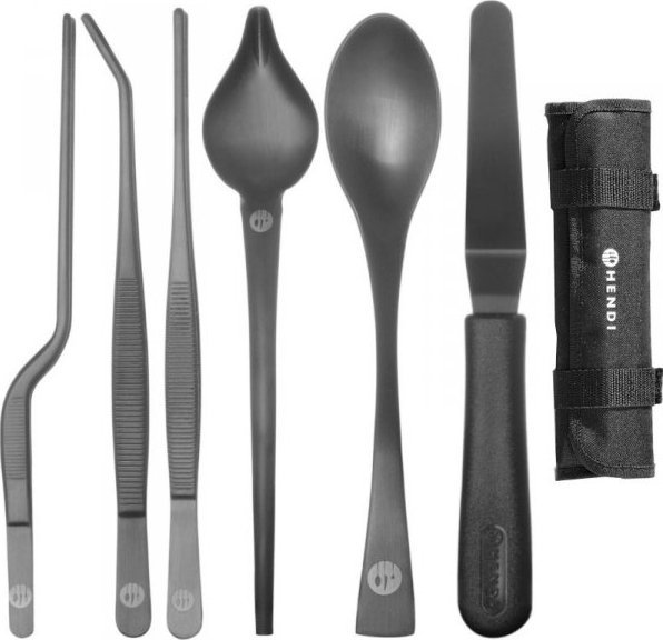 Hendi Zestaw narzędzi szefa kuchni do dekorowania potraw ciast sushi 6 el. - czarne