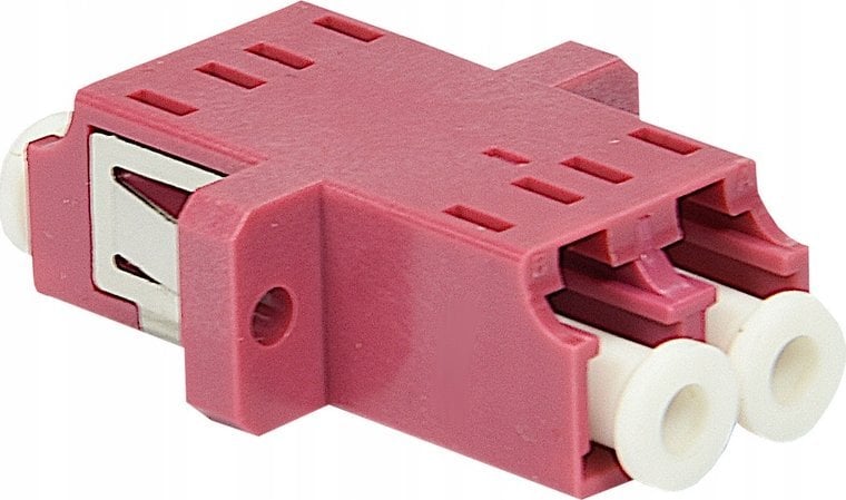 Adapter AV Digitus Digitus Adapter światłowodowy LC/LC, duplex, wielomodowy OM4, ceramiczna ferrula, różowy