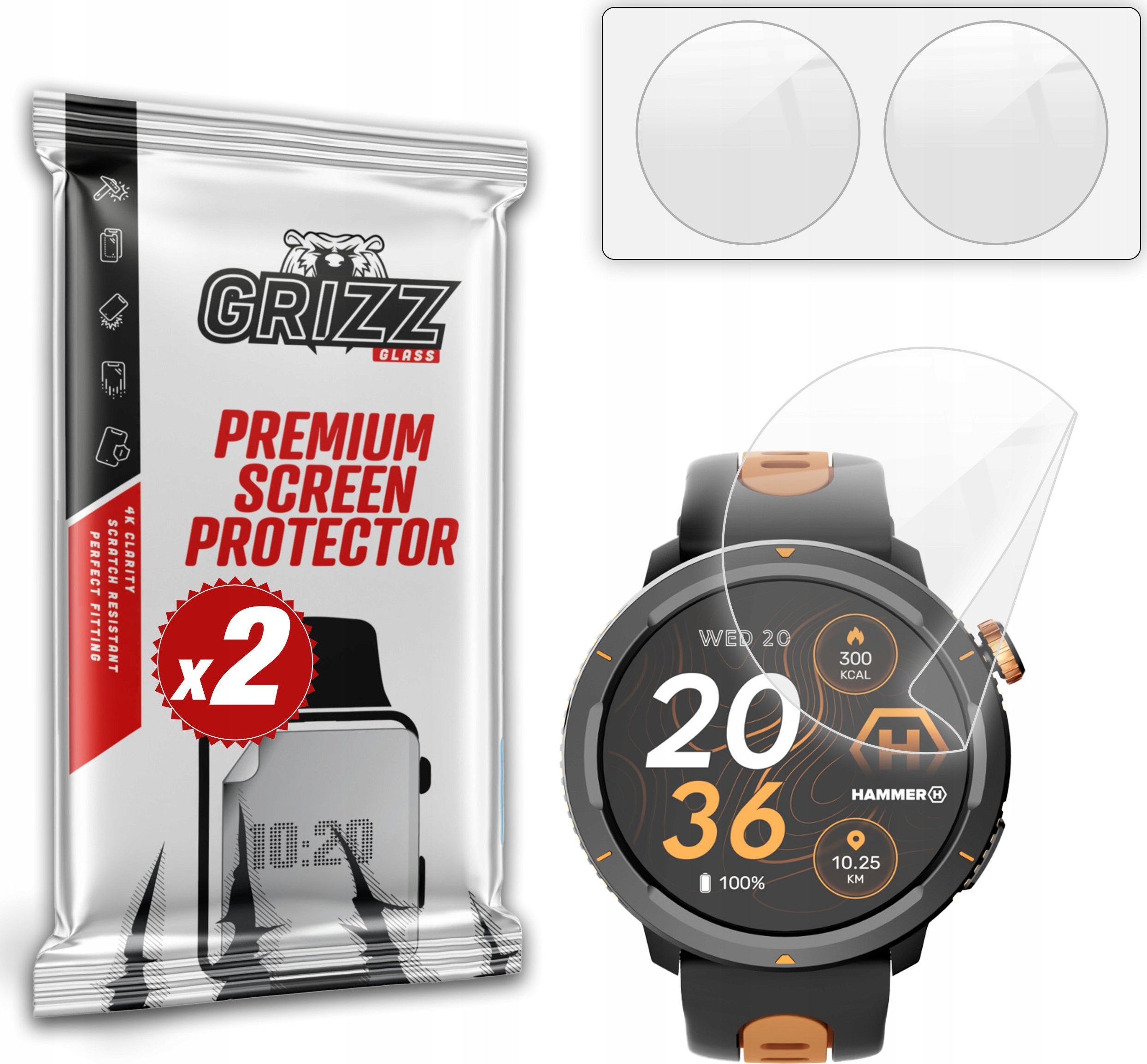 Folia ceramiczna GrizzGlass CeramicFilm do Hammer Watch 2 Lite