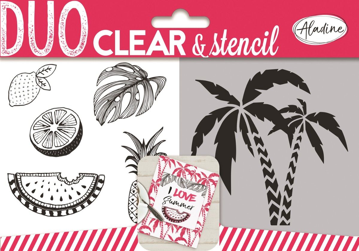 Aladine Stemple silikonowe z szablonem Dżungla