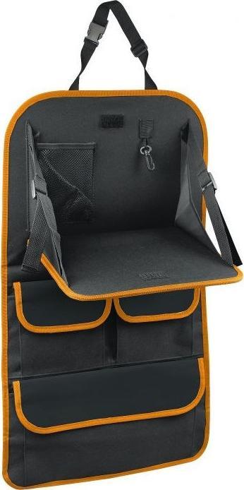 Compass Organizer na przedni fotel ze stolikiem - czarny / pomarańcz