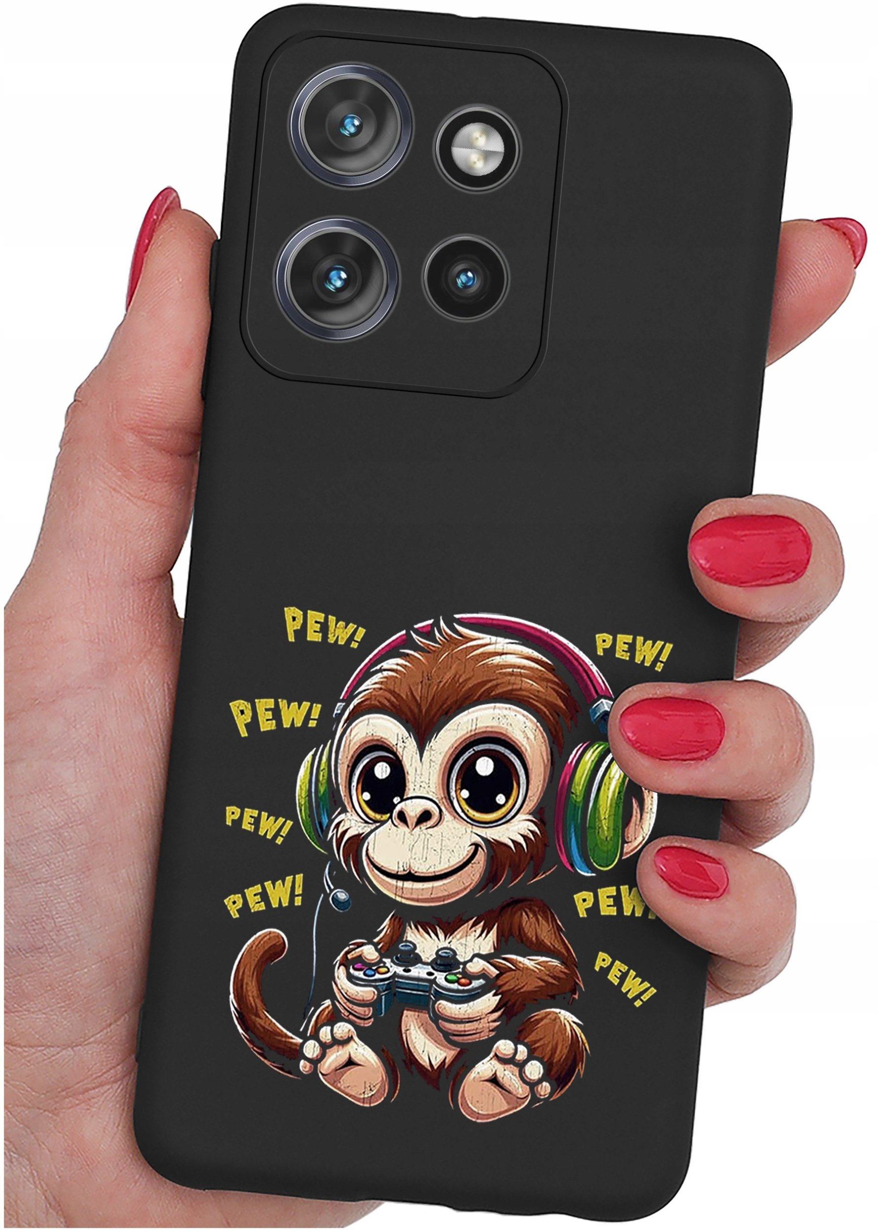 Etui do Motorola Moto EDGE 50 Neo WZORY |SILIKONOWE MATT CASE + SZKŁO 9H