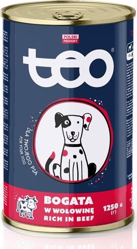 Teo Karma mokra dla psa TEO bogata w wołowinę 1250 g