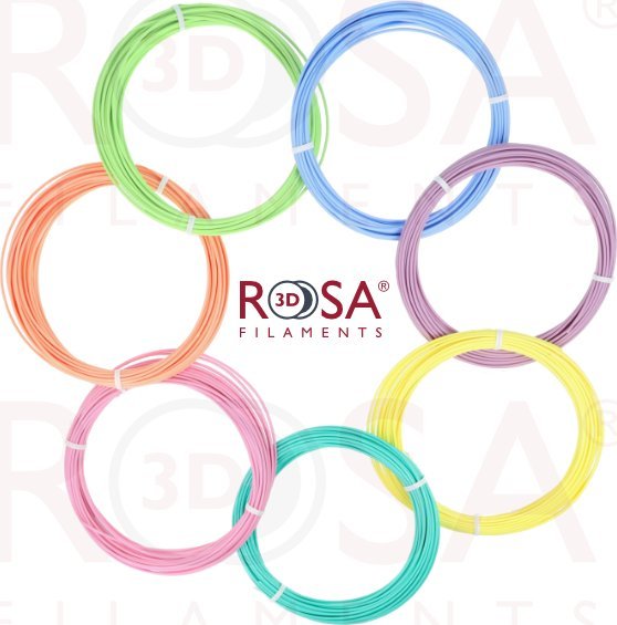 ROSA3D Filament Rosa3D 3D PEN PACK PLA Pastel 7 colours x 10m