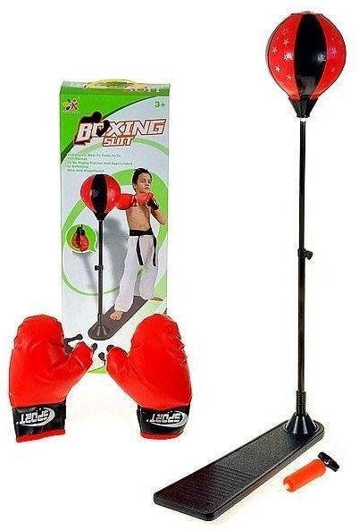 Rękawice bokserskie z gruszką na podstawie