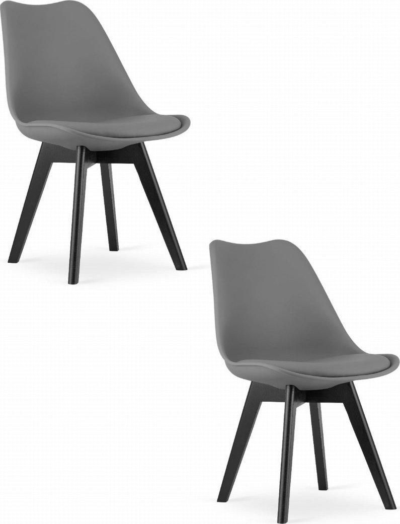 Leobert Krzesło MARK - grafitowe / nogi czarne x 2