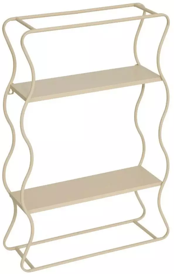 Półka metalowa, falista, beżowa Judy 40x12x58 cm