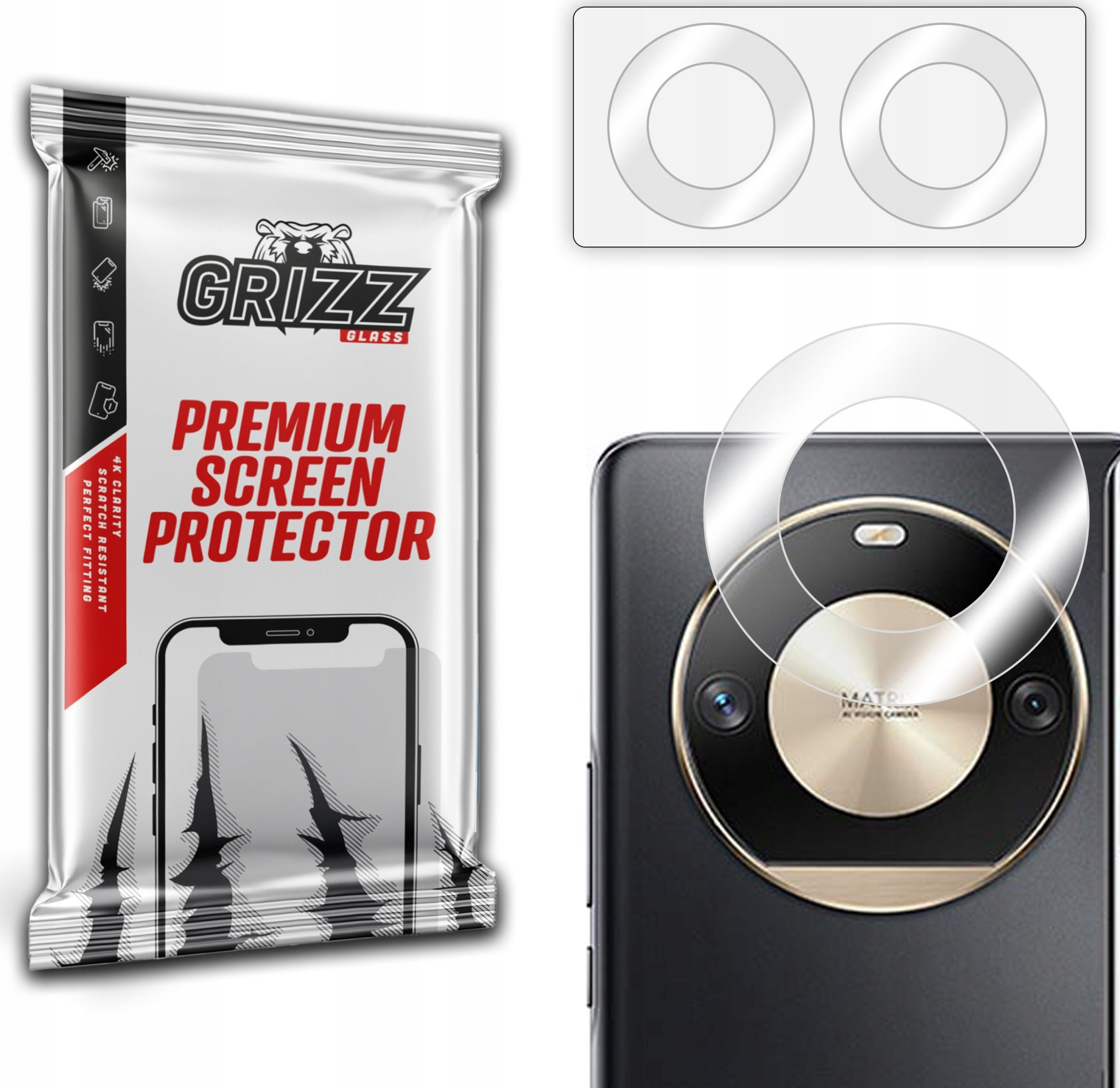 GrizzGlass Szkło na aparat GrizzGlass HybridGlass Camera do Honor X50 Pro