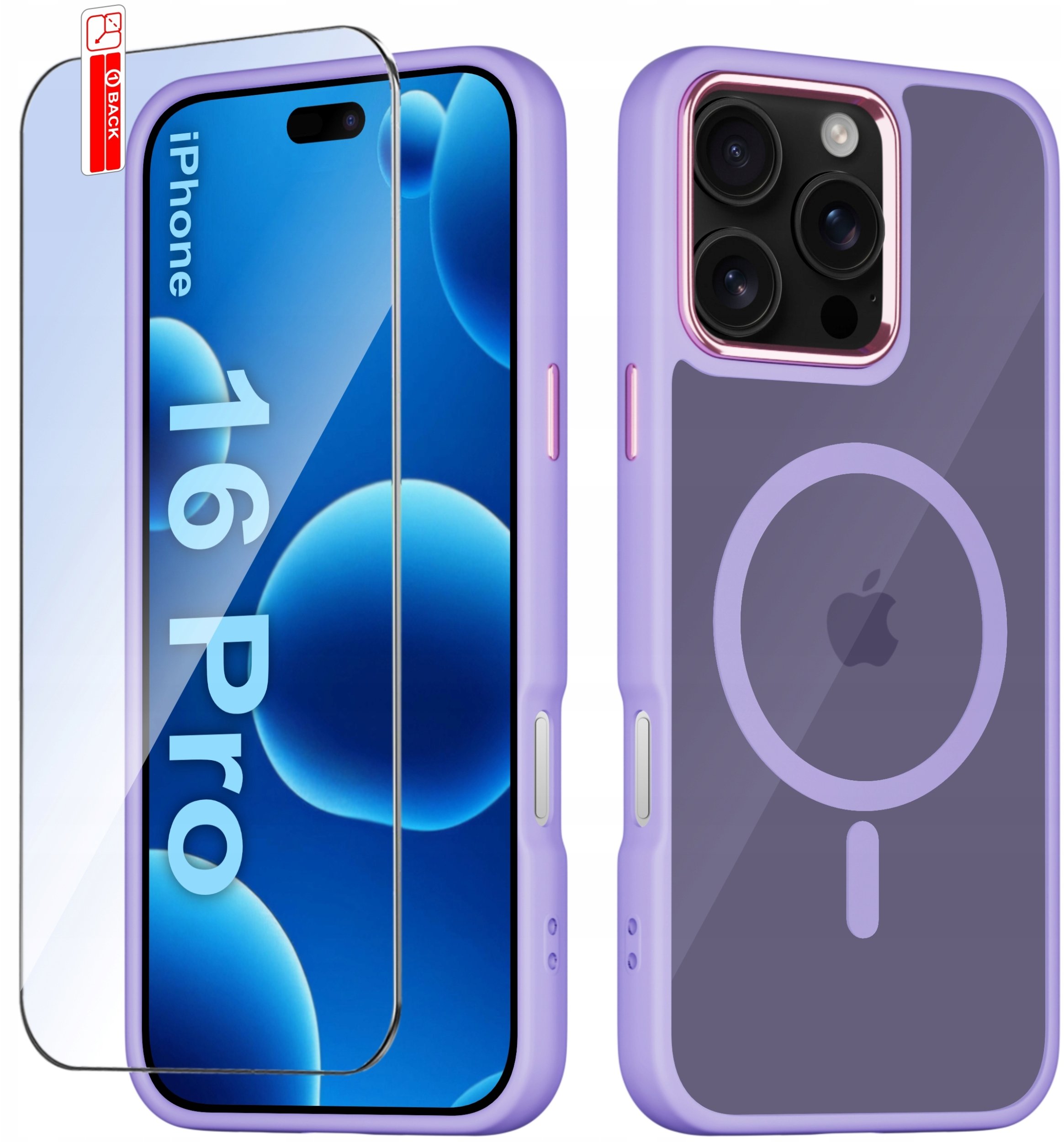 Etui do iPhone 16 Pro CASE do MagSafe MATOWE Magnetyczne PREMIUM + Szkło 9H