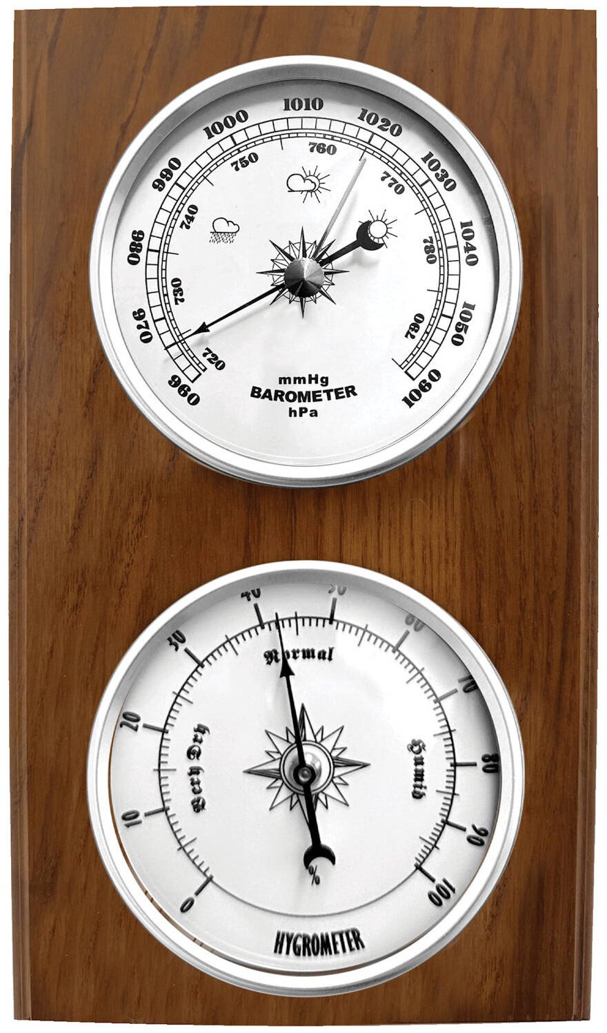 Barometr higrometr analogowy drewniany JVD BA232.11 13x24 cm .