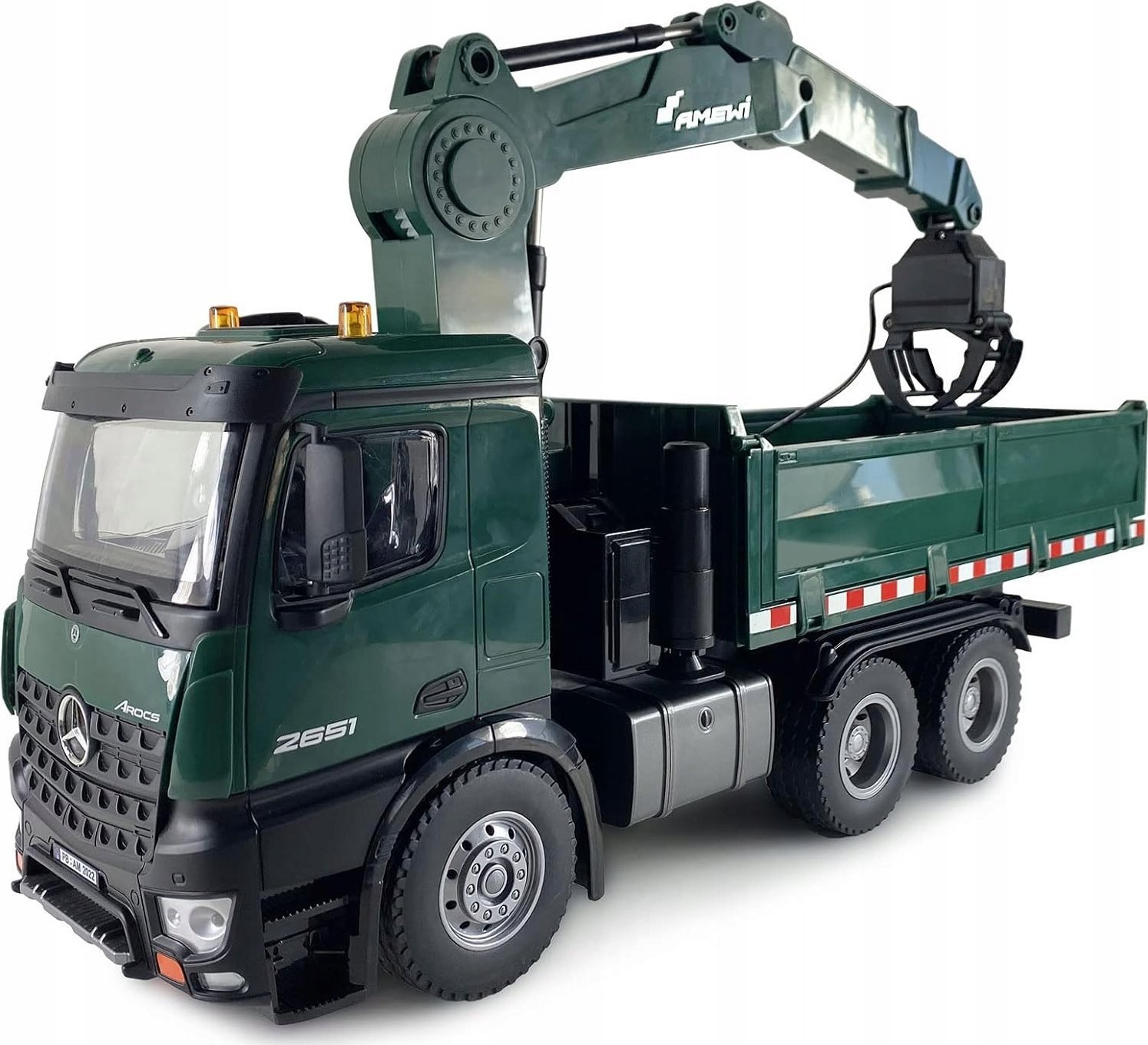 Amewi AMEWI Mercedes-Benz Arocs Licens Crane Truck w. Tipper RTR green