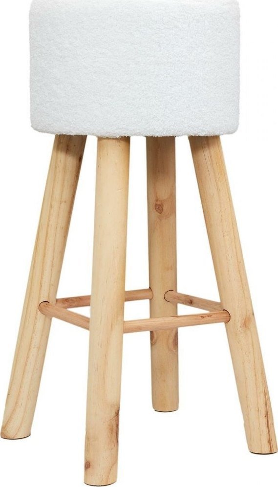 Intesi Stołek barowy Freya biały/ naturalny