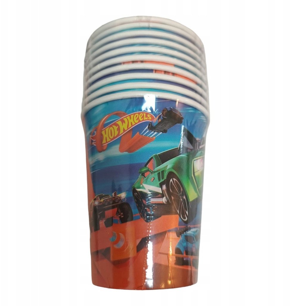 Kubeczki Hot Wheels Jednorazowe Happy Birthday 10szt