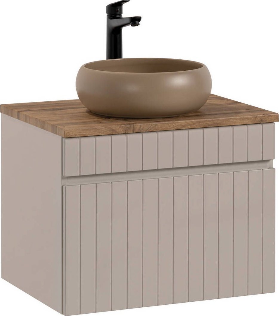 Comad Szafka wisząca z umywalką, Iconic, 60x46x46 cm, beżowy, mat