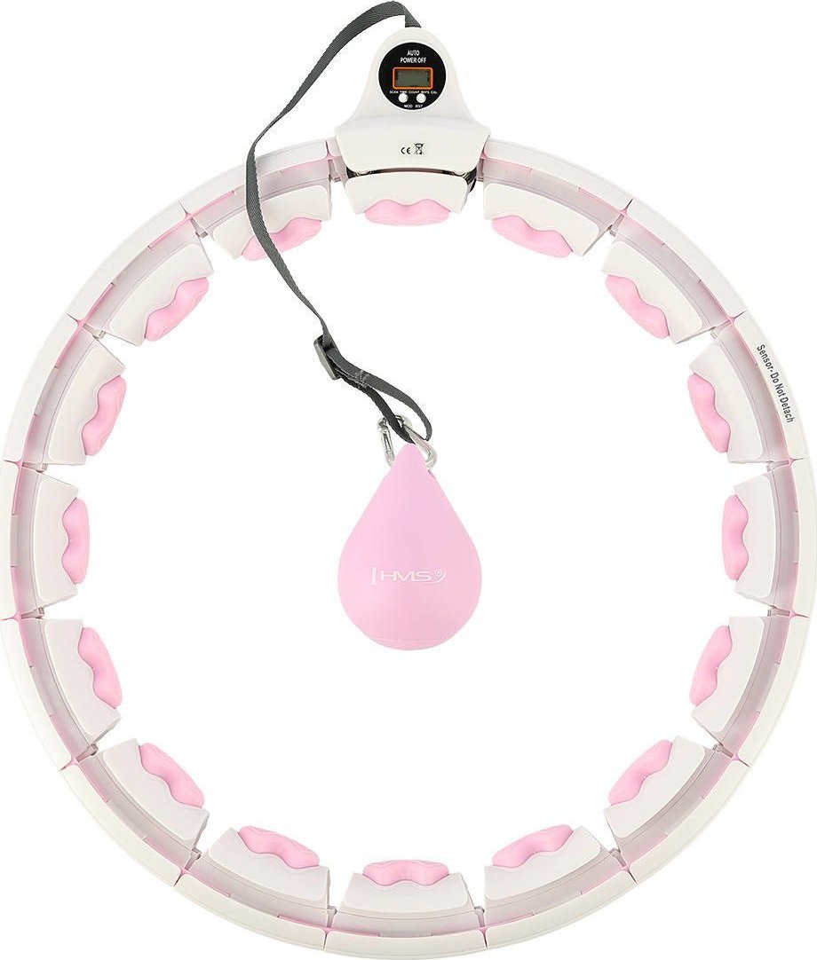 HMS Hula-Hop z wypustkami, obciążnikiem i licznikiem HHW06 HMS różowy